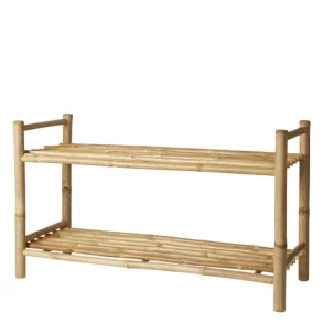 Ribbet sko reol i bambustr med flot design - Model: Celine