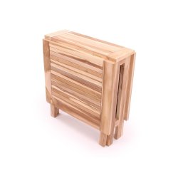 Altan Teakst med Klapper + 2 stk. klapstole. Alt i silver teak