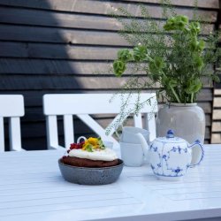 Klassisk hvidt mahogni havebord 4-6 personer model: Sofiero