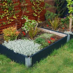 Plantebed palleramme sortmalet  til helpalle - 120x80 H: 20 cm