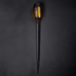 Solcelle fakkel 12 LED - HYGGELIG lys til have 