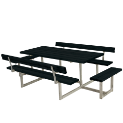 Bord/Bnkest m/2 rygln og 2 pbygninger - 260 cm - Nletr