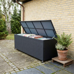 Louise kuddbox f�r solvagnsdynor i UV-skyddad polyrotting med hjul. V�lj en f�rg!