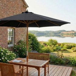 100 % vandt�t Parasol m/2-delt stok. �: 3M.  V�lg farve + Dug har UV30+ solbeskyttelse. Model: Nice