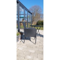 Asta Havestol. Stabelstol i UV-beskyttet polyrattan - vlg farve