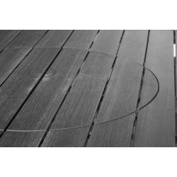 Sanna Havebord med drejeskive �150 cm � Aluminium / Polyrattan / Polywood - Flere farver!