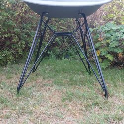 Moderne spisestuestol i sort stel - gr sde kombi. Model: Cassia