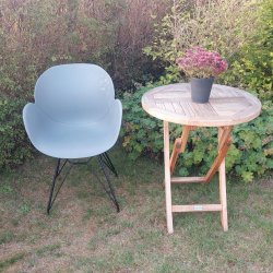 Moderne spisestuestol i sort stel - gr sde kombi. Model: Cassia