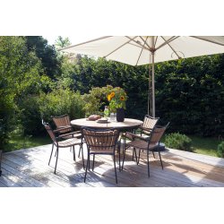 Ella Havebord Teak - : 130 cm. Vlg farve p stel: Vlg farve p stel