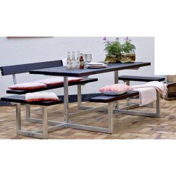 Bordbnkest i nletr til 8 personer med et rygln - vlg farve