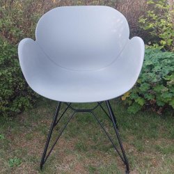 Moderne spisestuestol i sort stel - gr sde kombi. Model: Cassia