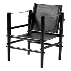 Noble safaristol - kta svart lder