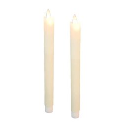  LED lavenergi stagelys s�t � to styks med bev�gelig flamme og chip - V�lg st�rrelse og funktion