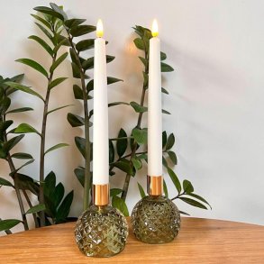 St af to LED hvide stagelys glatte - vlg hjde