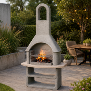 Buschbeck Stenovn med Grill � Kulgrill i Beton 260 cm
