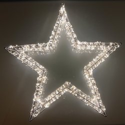 Julestjerneoph�ng med masser af LED lys  - Uden- og indend�rs brug - Timerfunktion. -V�lg st�rrelse