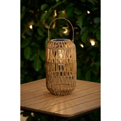 Solcellelanterne i fletdesign � LED Havelanterne til Terrasse &amp; Have (2 st�rrelser)
