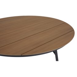 Vedligeholdelsesfrit havebord til 8 pers. m. stilfuldt stel i aluminium &amp; holdbar bordplade i nonwood � 178 cm