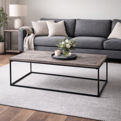 Aflangt sofabord i naturligt mangotr� - HOMM