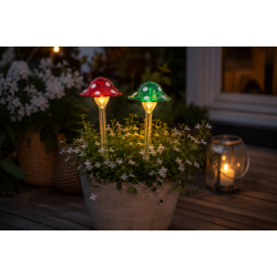 OUTFIT Svamp solcellelampe til Have � �8,8 x H33 cm