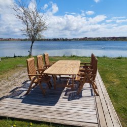 Boston teak jtte utdragsbord fr 6-10 personer