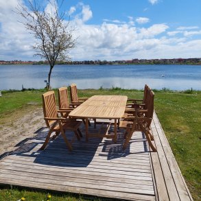 Boston Gold teak kmpe udtrksbord til 6-10 personer. str. 100x180-240 cm