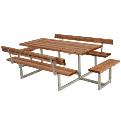 Bord/Bnkest m/2 rygln og 2 pbygninger - 260 cm - Nletr