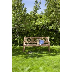 Trdgrdsbnk i kvalitet Guldteak fr 3 personer - Modell: Rosenborg