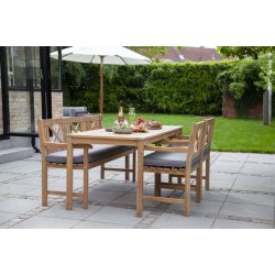 Kronborg Havembelst - Gold Teak - Bord, 3 pers. bnk og 2 stole