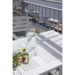 Vitm�lat butterflyset med f�llbord och 4 f�llbara stolar - Allt i massiv mahogny - Modell: Clarish