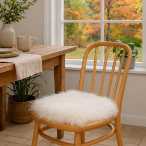  Stolesde i gte lammeskind - str. 40x40 cm. - vlg farve