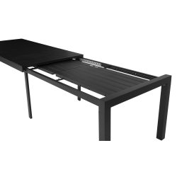 Torino trdgrdsbord - 100% underhllsfritt. Svart nonwood.  Plats fr 14 personer.