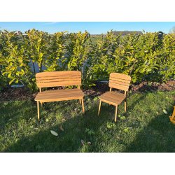 Brnebnk 2-personers bnk i akacie tr - Model: Tokyo