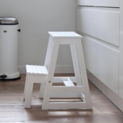 Scala CE-godkendt trappestige - Hvid  B45,5xD38,5xH49cm