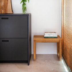 Vega skammel i teaktr L55 X D40 X H43 cm