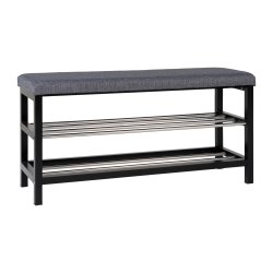 Flot bnk med hynde og to hylder - Model: Padova - 100x34 cm