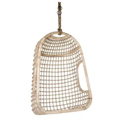 Smuk naturfarvet hngestol i rattan, uden reb - Model: Amsterdam