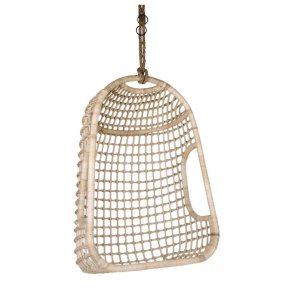 Smuk naturfarvet hngestol i rattan, uden reb - Model: Amsterdam