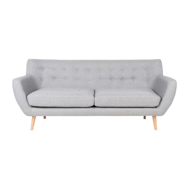 Flot sofa i polyester med trben til 3 personer - Model: Monte - Vlg farve