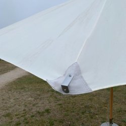 MEGA olefin Parasol  4,0 meter - Vandtt + Dug har UV50+ solbeskyttelse - Vlg farve. Model: Lazio