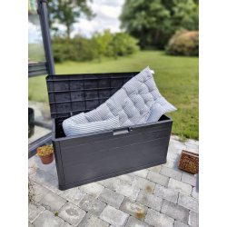 100% vandtt praktisk hyndeboks i vejrbestandigt plastik med stilfuldt tr look 280 L.