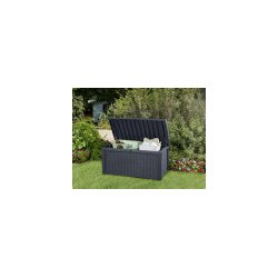 100% vandtt. Keter hyndeboks i rattan-look- Sort. Kan bruges som bnk.