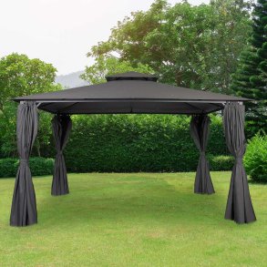 Vandtt Luksus pavillon 4x3m - inklusiv myggenet og 4 sider 