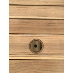 Gala Gold Teak bord med 6 stk. Luksus Boston 5 positions teak stole.