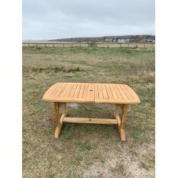 Gala gold teak bord i topkvalitet med 2 udtrksplader - vlg strrelse!