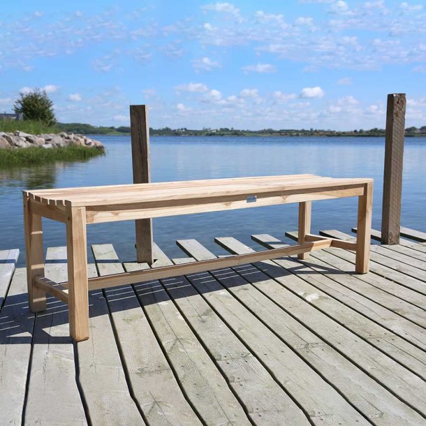 Tvttbnk/Trdgrdsbnk i hgkvalitativ teak fr 3 personer - 150 cm