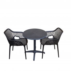 Cafes�t med to air stole og justerbar bord �: 70 cm