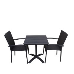 Vivi Cafest i sort UV-beskyttet nonwood og polyrattan