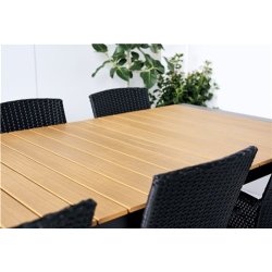 Johan enormt familjeset med utdragbart bord - 8-10 personer - UV-beskyddad polyrotting
