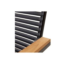 Verona staplingsstol med armstd i teak - svart